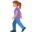 woman walking, medium skin tone